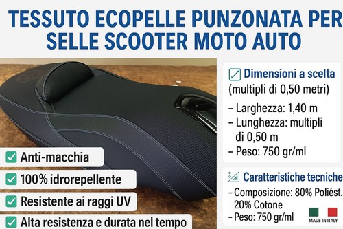 Ecopelle sella scooter moto - scooter,