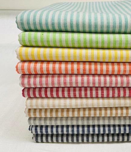 Tessuto lino righe - , caramelle